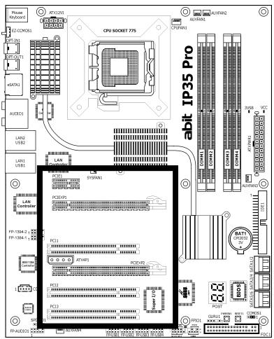 ABIT IP35 PRO - PCI and PCI Express X1 Slots - 1