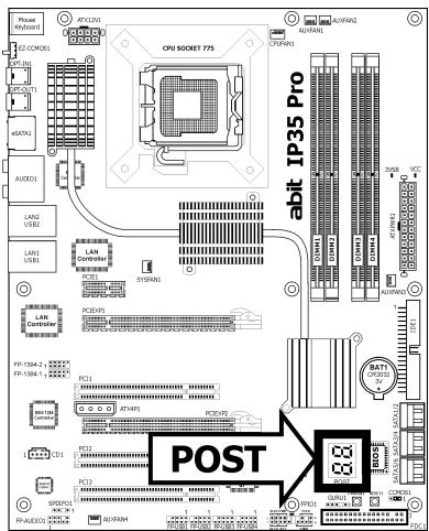 ABIT IP35 PRO - ※ The decimal point lights up during the AC2005 POST action. - 1