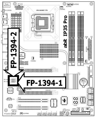 ABIT IP35 PRO - Additional IEEE 1394 Port Headers - 1