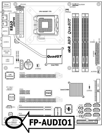 ABIT AB9 QUADGT - Front Panel Audio Connection Header - 2