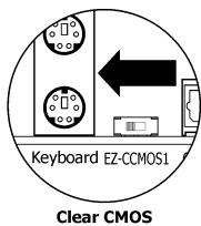 ABIT AB9 QUADGT - To clear the CMOS memory by EZ-CCMOS1: - 2
