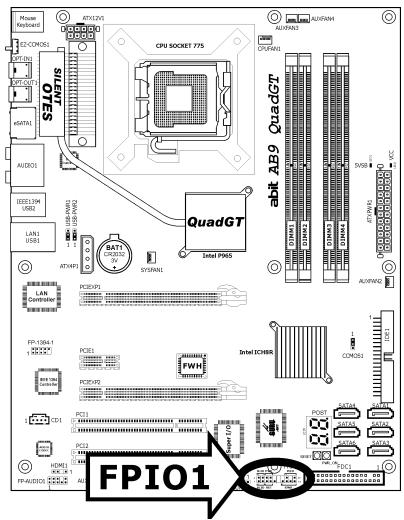 ABIT AB9 QUADGT - Front Panel Switches & Indicators Headers - 1