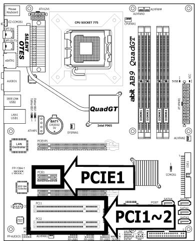 ABIT AB9 QUADGT - PCI and PCI Express X1 Slot - 1