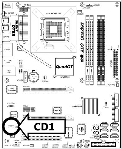 ABIT AB9 QUADGT - Internal Audio Connectors - 1
