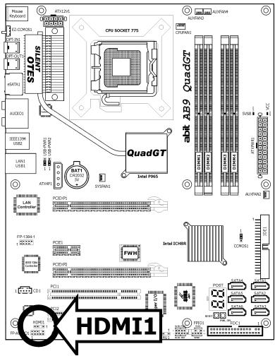 ABIT AB9 QUADGT - S/PDIF Output Connection Header - 1