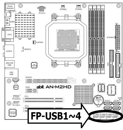 ABIT AN-M2HD - Additional USB 2.0 Port Headers - 1