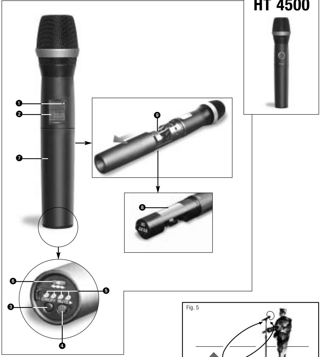 AKG HT 4500 - Colocar as pilhas - 11