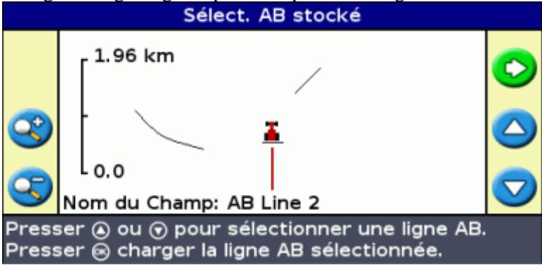 TRIMBLE EZ-GUIDE 500 LIGHTBAR SYSTEM 4.00 - Étape 1. sélection de la ligne AB - 1