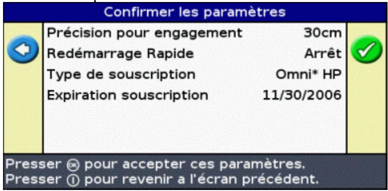 TRIMBLE EZ-GUIDE 500 LIGHTBAR SYSTEM 4.00 - Configuration des corrections omnistar - 5