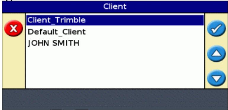 TRIMBLE EZ-GUIDE 500 LIGHTBAR SYSTEM 4.00 - Sélectionner le nom de champ dans une liste - 3