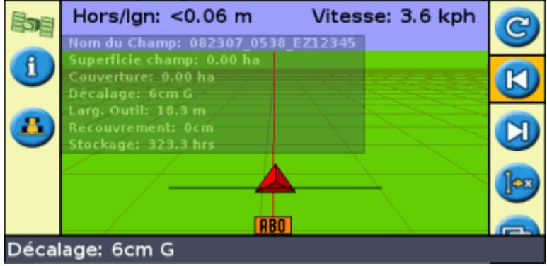 TRIMBLE EZ-GUIDE 500 LIGHTBAR SYSTEM 4.00 - Onglets d'information - 1