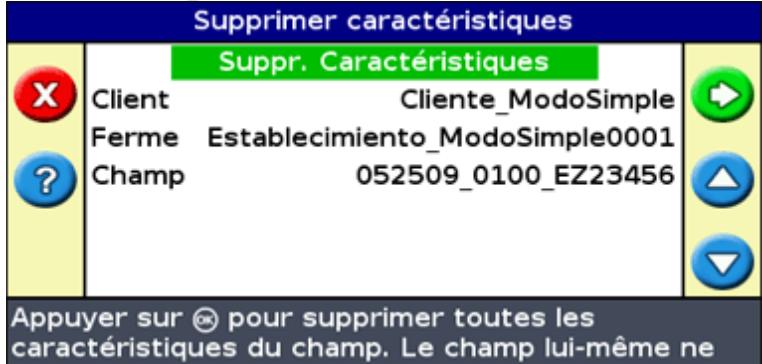 TRIMBLE EZ-GUIDE 500 LIGHTBAR SYSTEM 4.00 - Supprimer toutes les caractéristiques dans un champ - 2