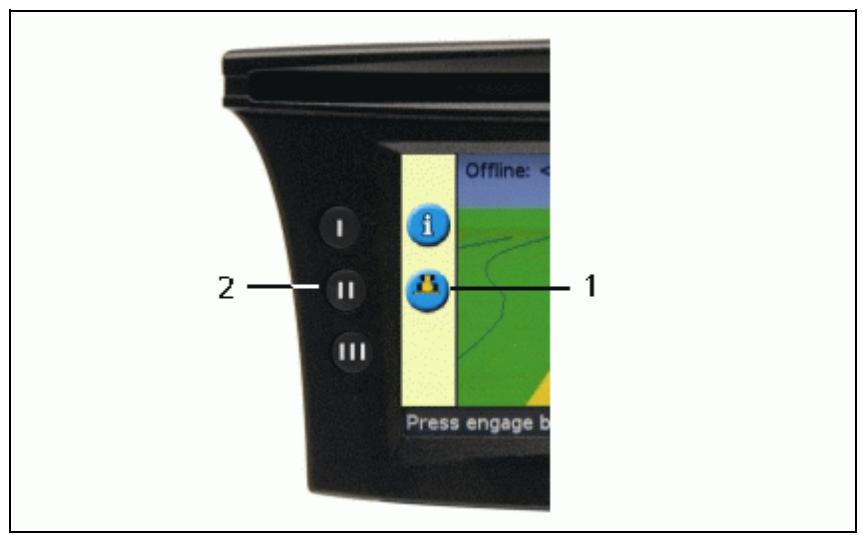 TRIMBLE EZ-GUIDE 500 LIGHTBAR SYSTEM 4.00 - Boutons de fonctions (sur la gauche) - 1