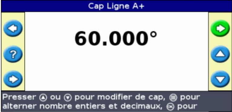 TRIMBLE EZ-GUIDE 500 LIGHTBAR SYSTEM 4.00 - Définition de la direction d'une ligne a+ - 1