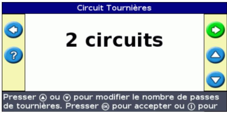 TRIMBLE EZ-GUIDE 500 LIGHTBAR SYSTEM 4.00 - Définition du nombre de circuits de tournière - 1