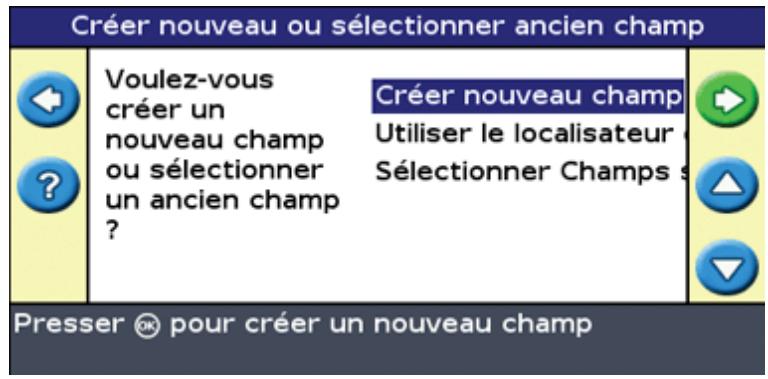 TRIMBLE EZ-GUIDE 500 LIGHTBAR SYSTEM 4.00 - Création d'un nouveau champ ou d'une nouvelle ligne - 1