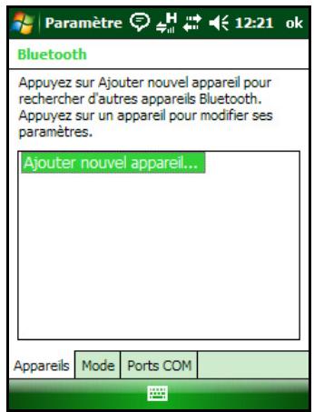TRIMBLE JUNO SB - Configuration d'une connexion à un périphérique non jumelé - 1