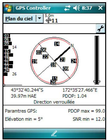TRIMBLE JUNO SB - Afficher les satellites GPS disponibles - 1
