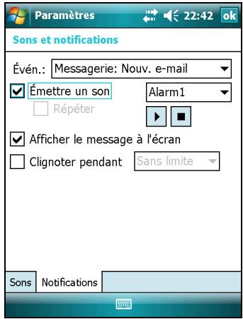 TRIMBLE JUNO SB - Sons et notifications - 2