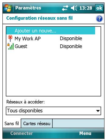 TRIMBLE JUNO SB - Étape 1: configuration d'une connexion LAN sans fil - 1