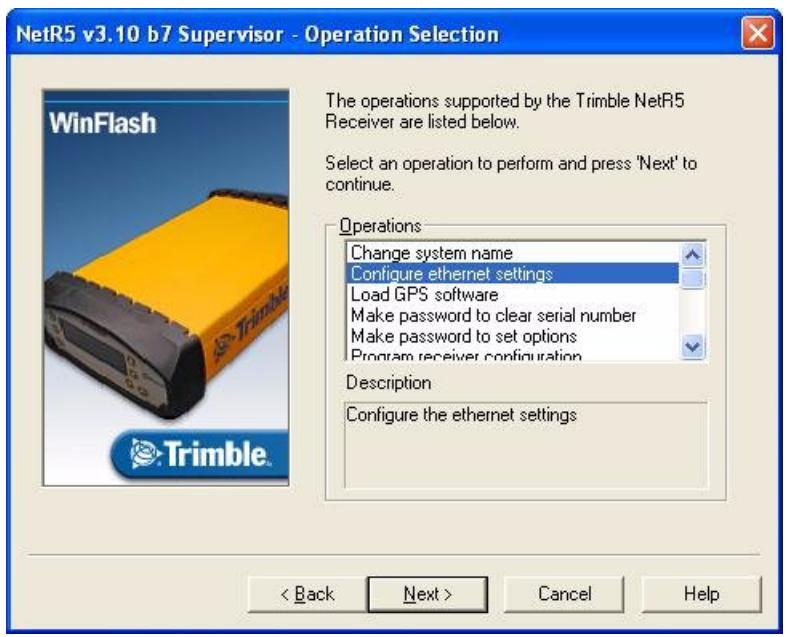 TRIMBLE RECEPTEUR GNSS NETR5 3.10 - Configurer les paramètres ethernet - 3