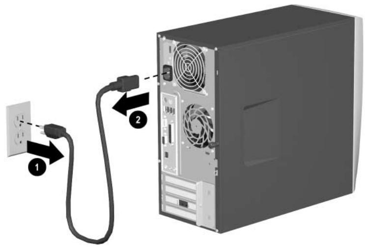 COMPAQ EVO D310 MICROTOUR - Retrait du panneau d'accès de l'ordinateur - 1