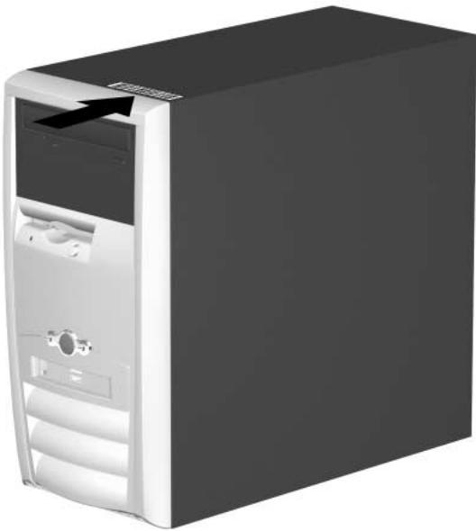 COMPAQ EVO D310 MICROTOUR - Emplacement du numéro de série - 1