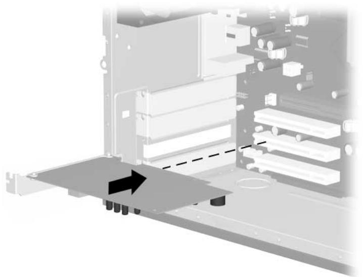 COMPAQ EVO D310 MICROTOUR - Retrait d'une carte d'extension - 1