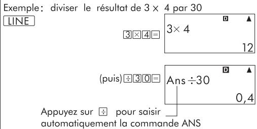 COMPAQ SMARTCALC 300S - Utilisation de la mémoire réponse pour effectuer une série de calculs - 1
