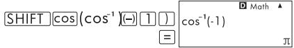 COMPAQ SMARTCALC 300S - Conversion d'une valeur saisie comme unité angulaire par défaut de la calculatrice - 6