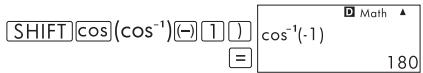 COMPAQ SMARTCALC 300S - Conversion d'une valeur saisie comme unité angulaire par défaut de la calculatrice - 5