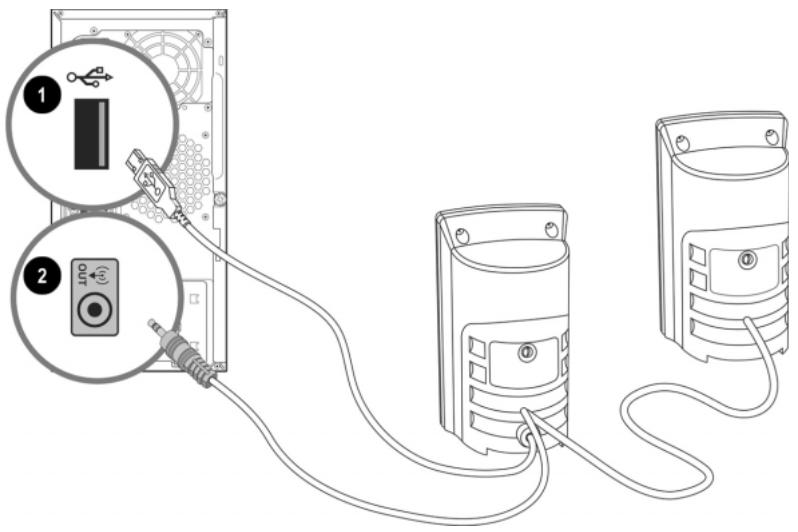 COMPAQ 7540 - Haut-parleurs USB - 2
