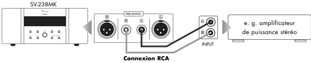 VINCENT SV-238MK - Raccordement de deux CANAUX d'amplificateur de puissance supplementaires (RCA ou XLR) - 1