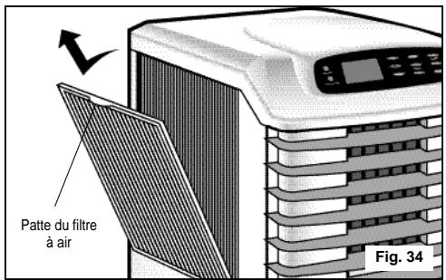 Patte du filtre à air Fig. 34