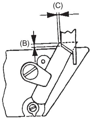JUKI MO-735 - Position relative du couteau supérieur et du couteau inférieur - 2