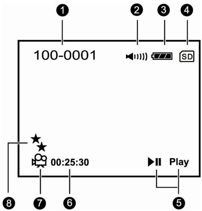 GENIUS DV210 - Informations sur l'écran LCD - 8