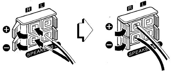 AIWA XR-M33 - Connect the speaker cord to the main unit. - 1