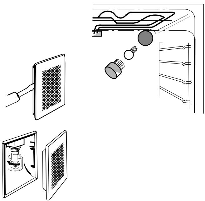 THERMA EHB4.3SW - L'éclairage du four - échange des ampoules - 2