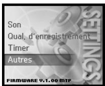 IRIVER H10 JR - Configuration du menu - 5