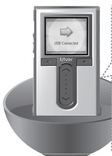 IRIVER H10 JR - Branchement de la station d'accueil - connexion du PC - 1