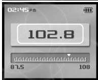 IRIVER H10 JR - Balayage des fréquences radio FM - recherche manuelle - 3