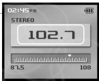 IRIVER H10 JR - Balayage des fréquences radio FM - recherche manuelle - 2