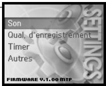 IRIVER H10 JR - Configuration du menu - 2