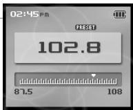 IRIVER H10 JR - Balayage des fréquences radio FM - caractéristique PRESET - 2