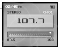 IRIVER H10 JR - Mémorisation manuelle de station radio FM - 2