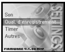 IRIVER H10 JR - Configuration du menu - 3