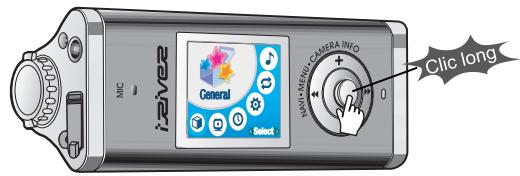 IRIVER IFP-1000 - Personnaliser les fonctions de réglage (menu) - 1