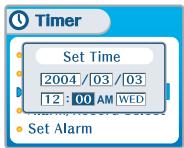IRIVER IFP-1000 - Réglage de l'heure actuelle. - 1