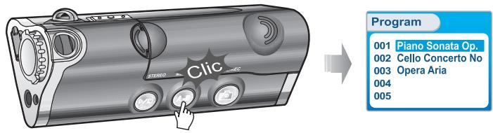 IRIVER IFP-1000 - Activation du mode program - 1