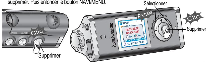 IRIVER IFP-1000 - Suppression de dossier ou de fichier - 2